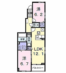 コートハイム.KI 2LDKの間取図画像