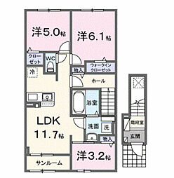 ヒカルサ西金沢 3LDKの間取図画像