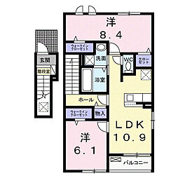 NIDO白い雲 2LDKの間取図画像