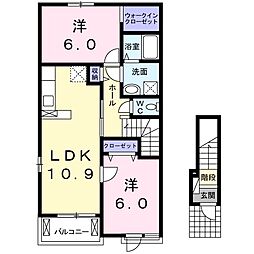 Seven・Star1 2LDKの間取図画像
