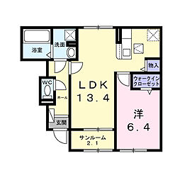 ディオース須走I 1LDKの間取図画像