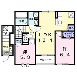 ディオース須走I 2LDKの間取図画像