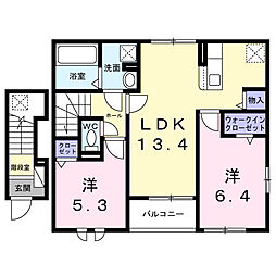 ディオース須走I 2LDKの間取図画像
