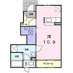 ベル・ネージュ 1Kの間取図画像