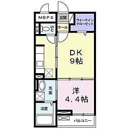 アルボルリオ11 1DKの間取図画像