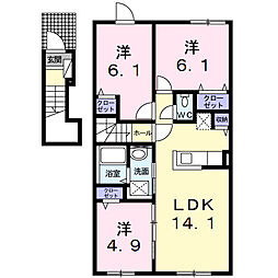 シリンクス M 3LDKの間取図画像