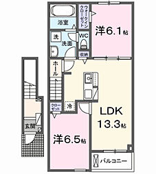 シークレイン 2LDKの間取図画像