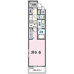 久喜市栗橋北1丁目アパート 1Kの間取図画像
