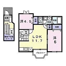 リジェール7 2LDKの間取図画像