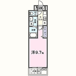 ヒカルサ泉佐野中町ノース 1Kの間取図画像