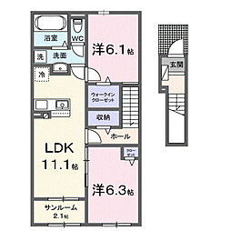 茜タニエールD 2LDKの間取図画像