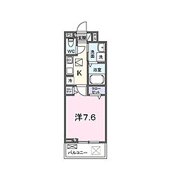 フェリス コート 1Kの間取図画像