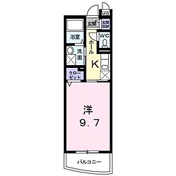 シャルマンレジデンス 1Kの間取図画像