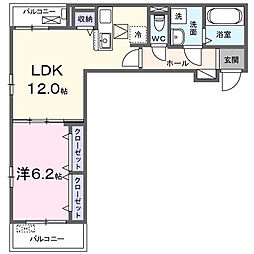 中央4丁目アパート(028740901) 1LDKの間取図画像