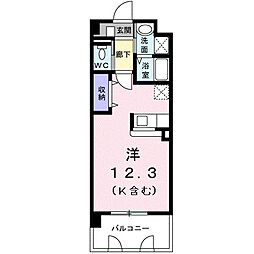 シャンテ ワンルームの間取図画像