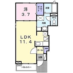 セレーノ 1LDKの間取図画像