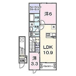 インディゴ ブルーム 2LDKの間取図画像