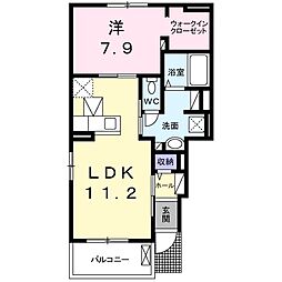 カルムスクエア2 1LDKの間取図画像