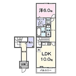 ラシーヌ 柏 1LDKの間取図画像
