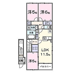 ラシーヌ 柏 3LDKの間取図画像