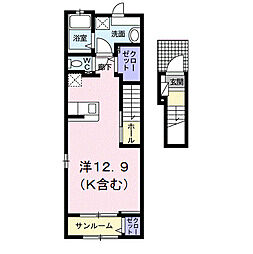 レガリア医学部前 ワンルームの間取図画像