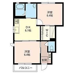 シャーメゾン・アトリオ4 2DKの間取図画像
