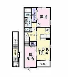 マーベラスガーデン 2LDKの間取図画像