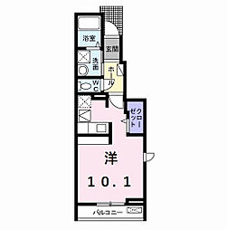 エテルノ・ラ・ルーナ ワンルームの間取図画像