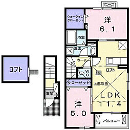 アクアビサイドコンフォルト1 2LDKの間取図画像