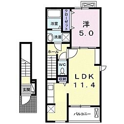K's188 1LDKの間取図画像