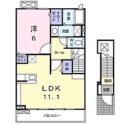 ラフィナート 1LDKの間取図画像