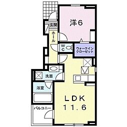 カームリー8 1LDKの間取図画像
