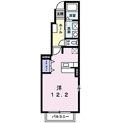ガーデニア2 ワンルームの間取図画像