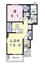 クラシックス成瀬A 1LDKの間取図画像