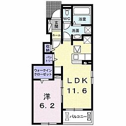 レジーナ2 1LDKの間取図画像