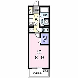 クラールFK 1Kの間取図画像