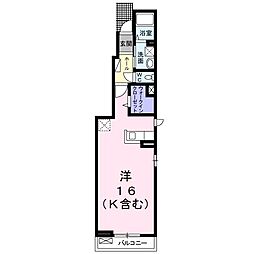 ライズコートTK2 ワンルームの間取図画像