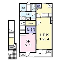 リエンダ2 1LDKの間取図画像