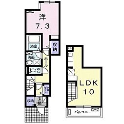シック・ベルク 1LDKの間取図画像