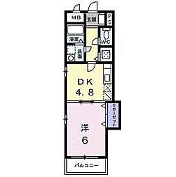 Casagialla 1DKの間取図画像