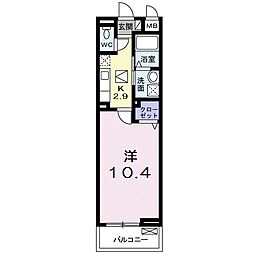 フォレストパーク八番館 1Kの間取図画像