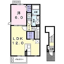 ベルブリーズ・S6 1LDKの間取図画像