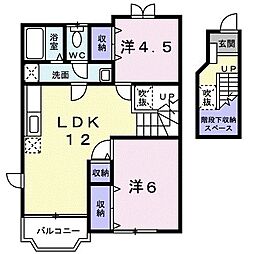 グリーンウッド2 2LDKの間取図画像