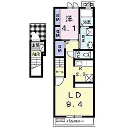 フォメンタ3 1LDKの間取図画像