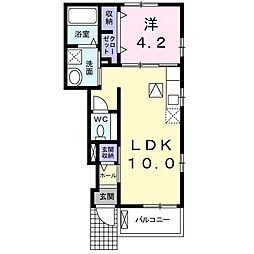 ディアコートリオ 1LDKの間取図画像