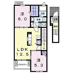 エスペランサ・ヴィラA 2LDKの間取図画像
