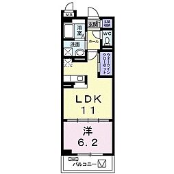 プロムナード4 1LDKの間取図画像