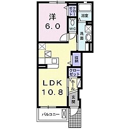 グランデS.K参 1LDKの間取図画像