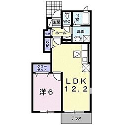 プロスペールコナン2C 1LDKの間取図画像