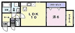 グランシャリオ 1LDKの間取図画像